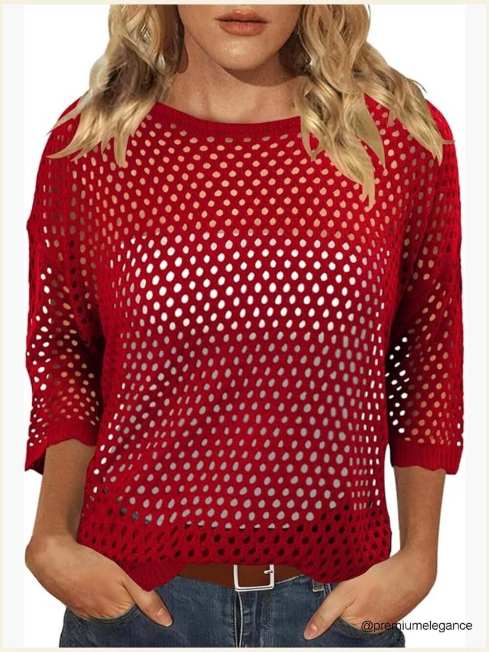 Crochet Hollow Out Beach Cover Up Swimsuit Top